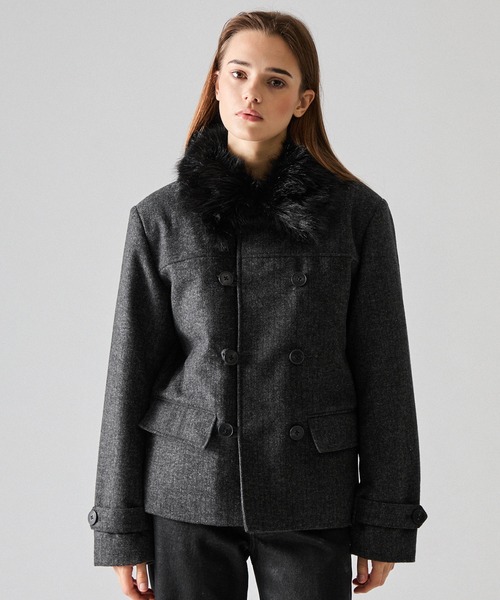 CLEL（クレイル） ブルゾン アウター 「CLEL」Wool Blend Herringbone