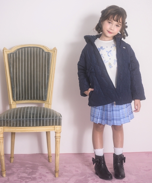 mezzo piano ブルゾン アウター リボンキルティング ブルゾン キッズ
