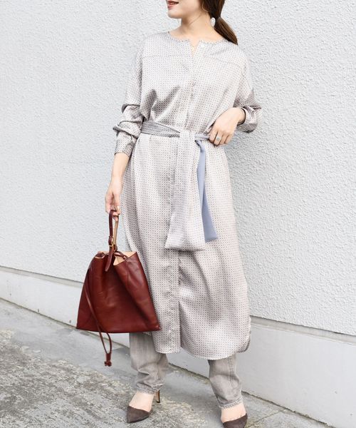 ワンピース シャツワンピース Web限定 小紋スカーフワンピース Zozotown Paypayモール店 通販 Paypayモール