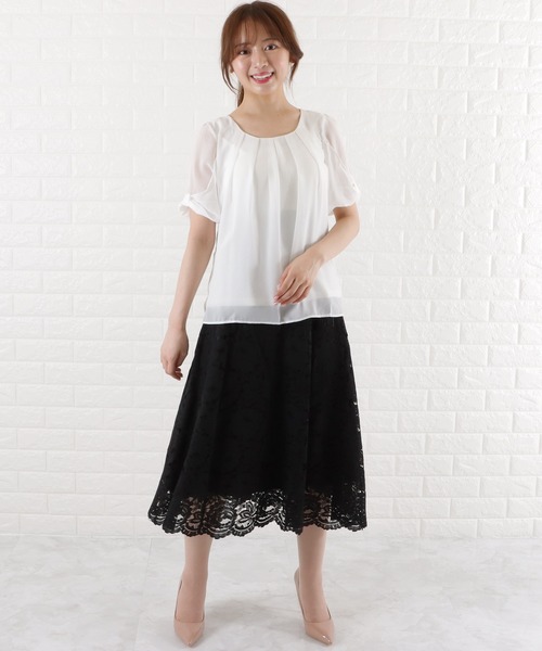 レディース 半袖シフォン ス シフォンシャツ シンプルス シフォンス Lace Ladies ブラウス シャツ シフォンブラウス 半袖 レディース