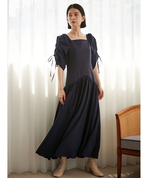 新品タグ付】マルニ MARNI 18AW ドッキング ロングワンピース ドレス