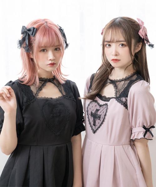 DearMyLove ワンピース 闇十字架ハートドットワンピース