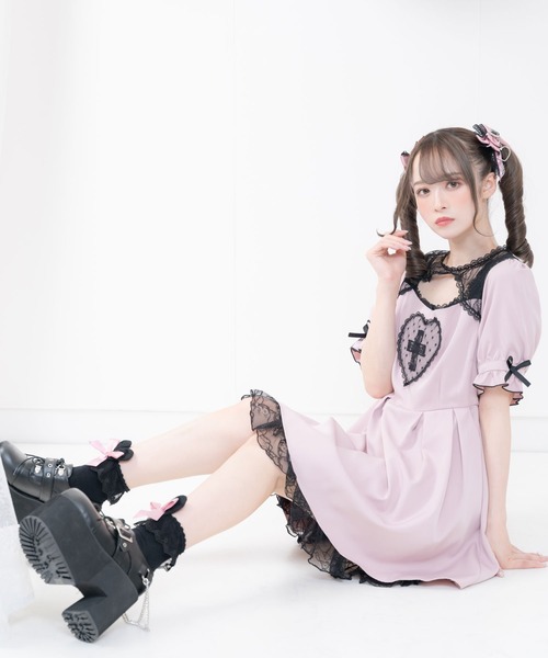 DearMyLove ワンピース 闇十字架ハートドットワンピース