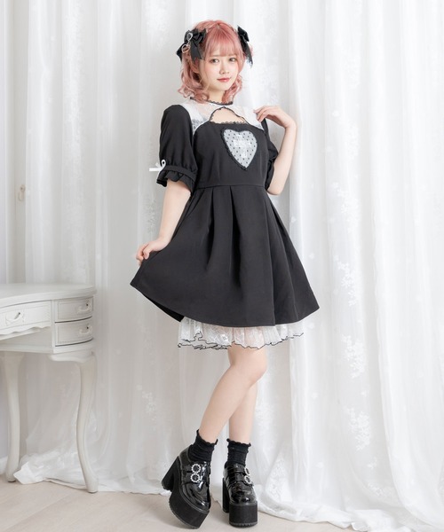 ✨希少✨美品✨HYSTERIC×DOORS ロックT ワンピース 名言入り DearMyLove ワンピース 闇十字架ハートドットワンピース