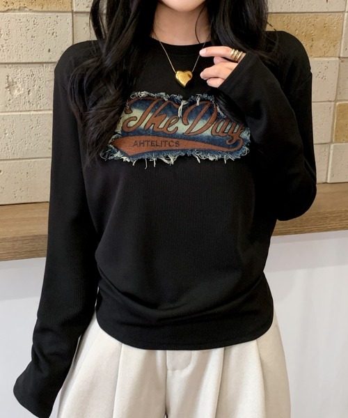 Sibra（シブラ） tシャツ パッチワークデザイントップス レディース
