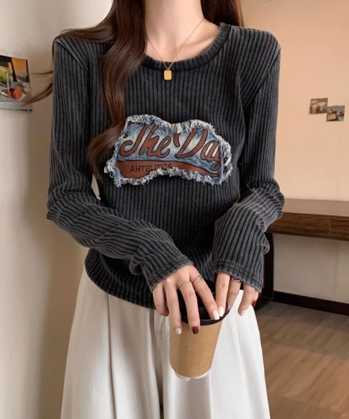 パッチワークデザイントップス レディース Sibra tシャツ パッチワークデザイントップス レディース