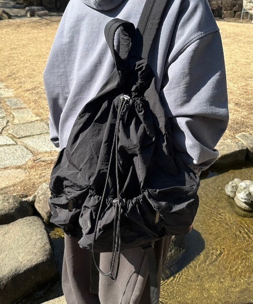 【本日値下中】chiiiibag String Bag 受注制【Chikashitsu +】pocket string backpack (2color