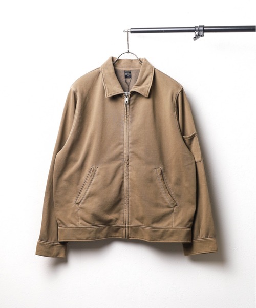 NO WAY ブルゾン アウター /ピグメント加工 裏毛スウェットZIP 
