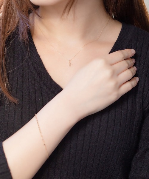 い*う様 BLOOM K18 イエローゴールド ネックレス ブレスレット セット BLOOM（アクセサリー） ネックレス HAPPY SET（K10 イエロー