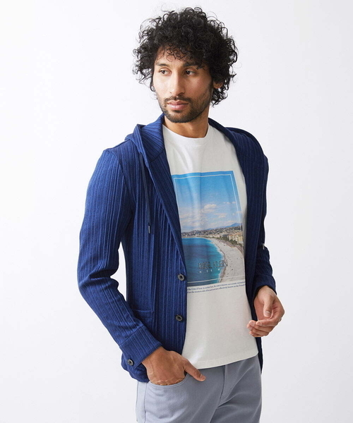 ミッシェルクランオム（MICHEL  HOMME）/プリーツパーカージャケット MICHEL KLEIN HOMME（ミッシェルクラン オム） パーカー プリーツ