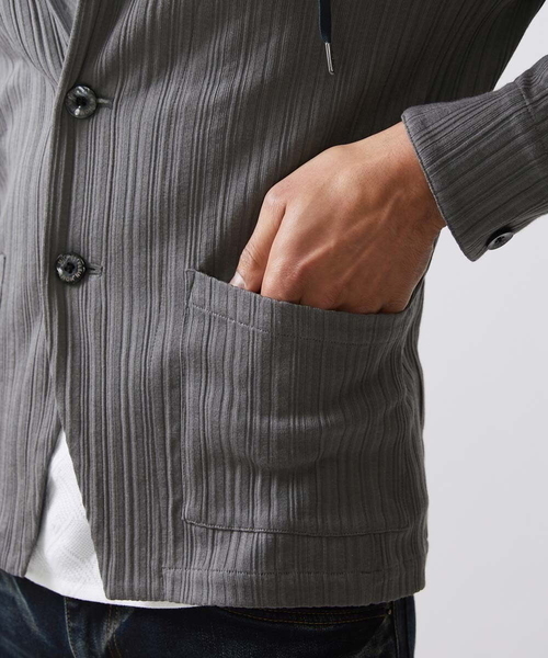MICHEL KLEIN HOMME（ミッシェルクラン オム） パーカー プリーツ