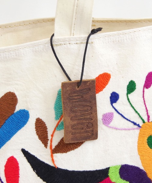 ウーヴン（WOVEN）/WOVEN (ウーヴン) / メキシコ製 オトミ 刺繍 ミドル トートバッグ トートバッグ WOVEN (ウーヴン) / メキシコ製 オトミ ミドル