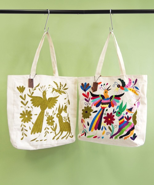 トートバッグ WOVEN (ウーヴン) / メキシコ製 オトミ ミドル