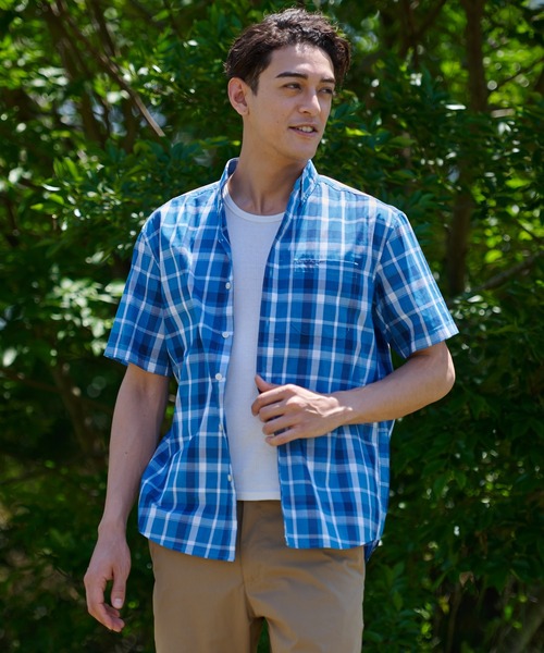 ☆新品未使用タグ付き◆Eddie Bauer   半袖シャツ Eddie Bauer Bauer(エディーバウアー) 緑タグ パッチワーク