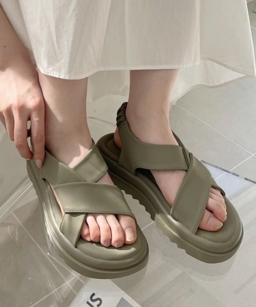 miniministore（ミニミニストア） サンダル 厚底サンダル クロスベルト