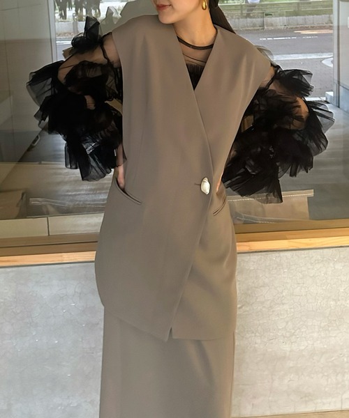 ANDRESD ドレス 「ZOZO限定」 back sheer gilet setup