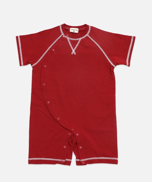 lcc ロンパース JAM & LINK ベビー服 ロンパース 配色ステッチ 前開き
