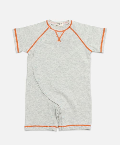 lcc ロンパース JAM & LINK ベビー服 ロンパース 配色ステッチ 前開き