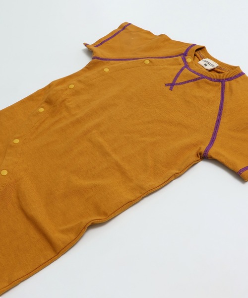 lcc ロンパース JAM & LINK ベビー服 ロンパース 配色ステッチ 前開き