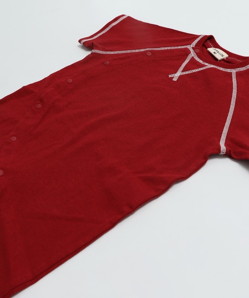 lcc ロンパース JAM & LINK ベビー服 ロンパース 配色ステッチ 前開き