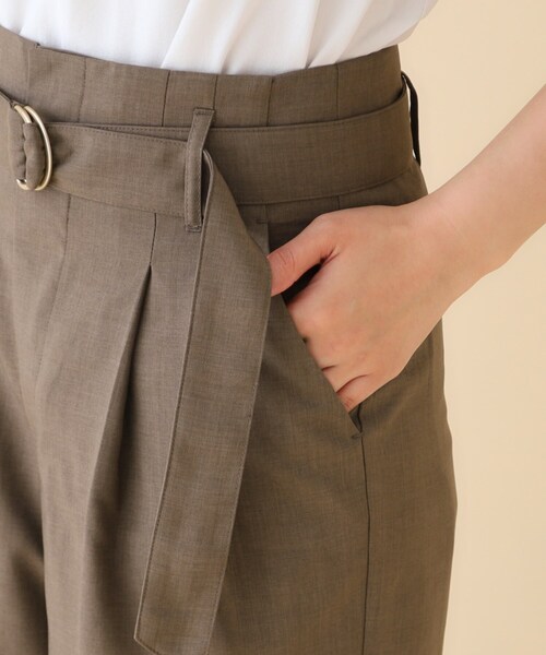 na様確認用 index パンツ ベルト付ツイルワイドストレートパンツ「洗濯機