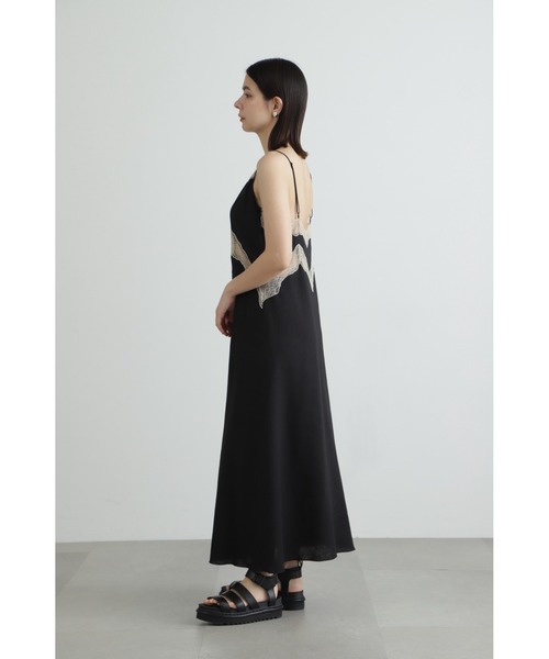 JILL STUART ブラックキャミワンピース JILL STUART ワンピース レーヨン麻キャミワンピース : ZOZOTOWN