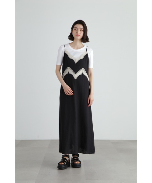 JILL STUART ブラックキャミワンピース ジルバイジルスチュアート JILL by JILLSTUART ドレープキャミ