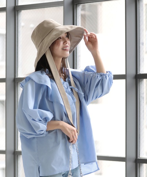 Little＆More 帽子 ハット バケットハット 垂れロングリボン