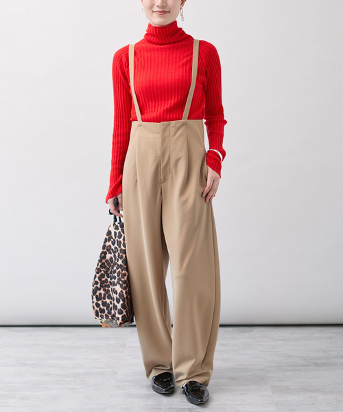 VERMEIL par iena パンツ ウールナイロンサスペンダーパンツ 