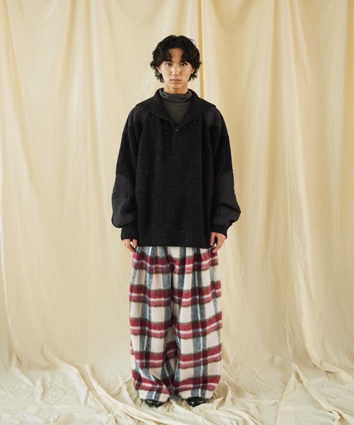 Aphlotus セーター ニット 片畦編み セーラーカラー コマンダーニット