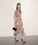 パーティードレス ドレス 「LEJA」半袖花柄...の詳細画像3