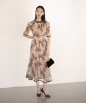 パーティードレス ドレス 「LEJA」半袖花柄...の詳細画像2
