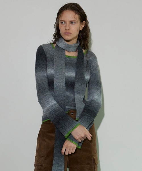 MAISON SPECIAL（メゾンスペシャル） ニット セーター With Muffler