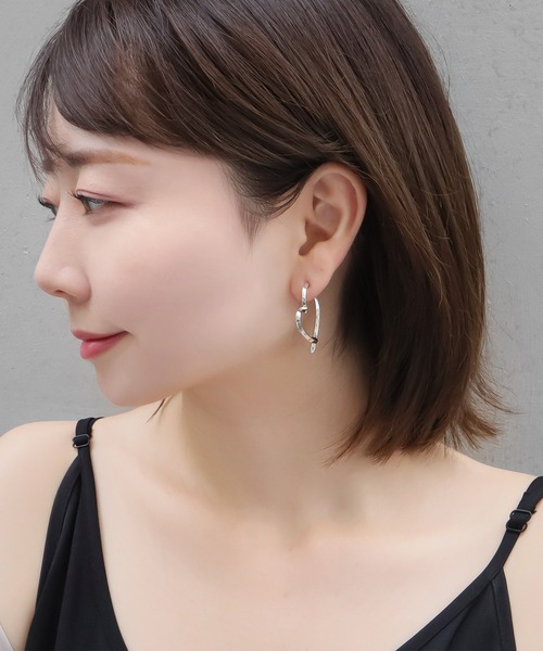 blackdia ocean（ブラックダイヤオーシャン） ピアス ハートストローク