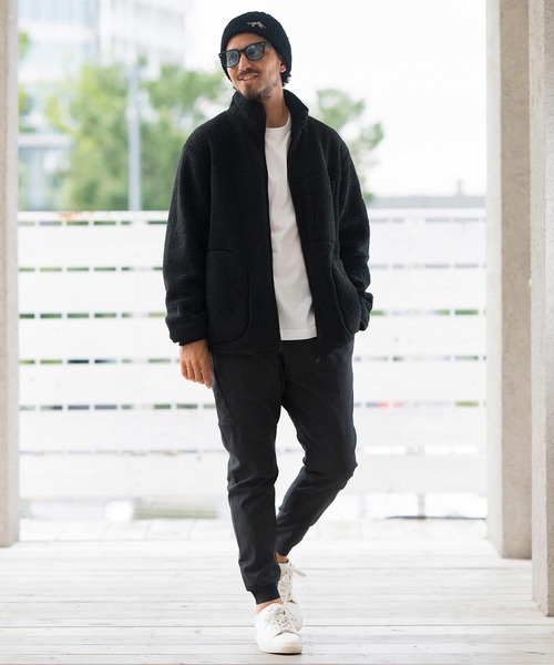 ブルゾン アウター mj10123-ボア-スタンドカラーブルゾン メンズ