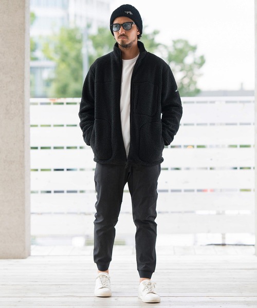 ブルゾン アウター mj10123-ボア-スタンドカラーブルゾン メンズ