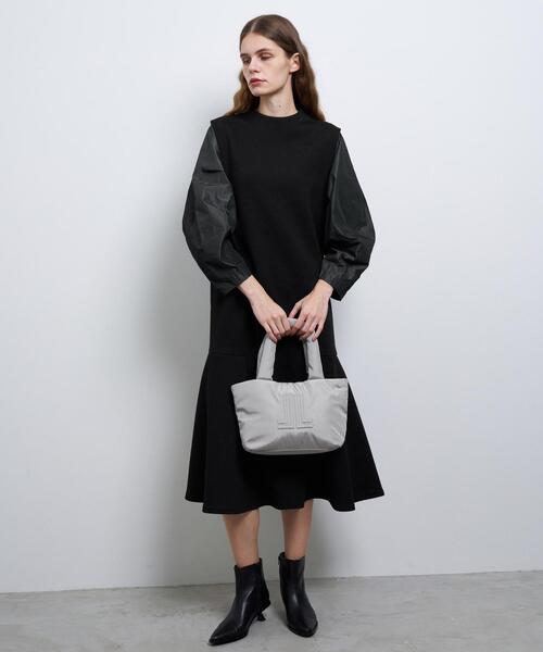 LANVIN en Bleu トートバッグ パデッドロゴスモールバッグ