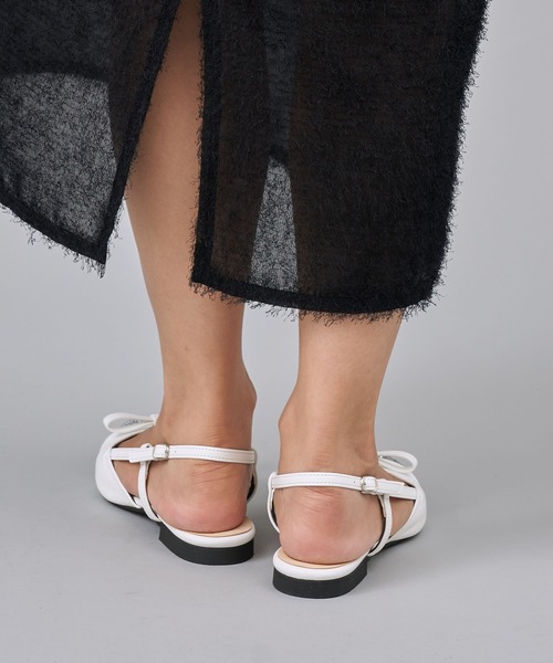 carino（カリーノ） パンプス グリッターコンビフラットシューズ