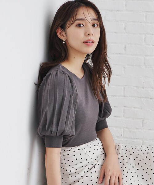 『新品』プラージ　silky ニットロングT 楽天市場】【SALE／30%OFF】2SET透かしニット*ロンT/AND YUA ANY