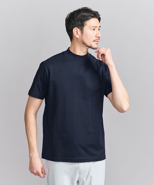 ★新品未使用 UNITED ARROWS モックネック ネイビー　Lサイズ BEAUTY＆YOUTH UNITED ARROWS tシャツ 「WEB限定 WARDROBE SMART