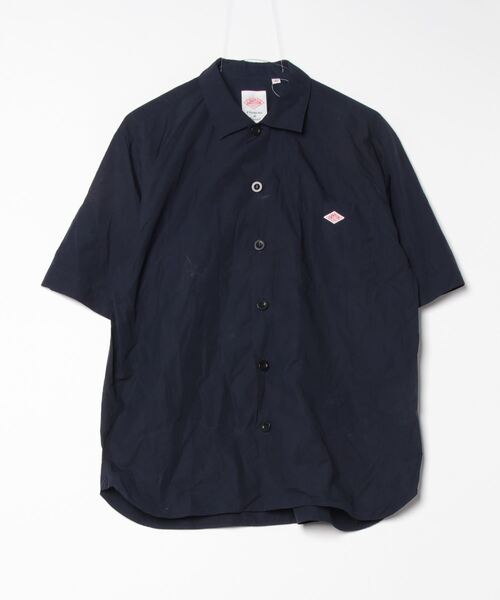 【DANTON 】ノーカラーシャツ ネイビー サイズ44 Danton 「DANTON」 半袖シャツ 40 ネイビー メンズ : ZOZOTOWN
