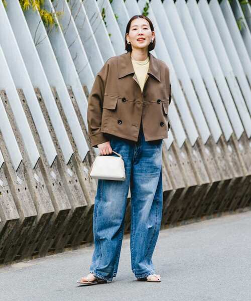 リミフゥ　ショート　ビッグカラー　ウールコート　日本製 PUBLIC TOKYO（パブリックトウキョウ） コート チェスターコート