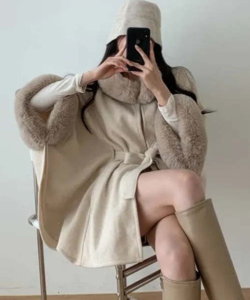 N.s ニットポンチョ FREE ベージュ レディース : ZOZOTOWN Yahoo!店