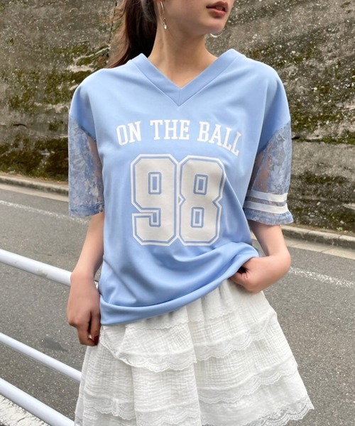 tシャツ わたしはあなたのプリンセスTE レディース FOREVER21 tシャツ 「2025SS」レースナンバリングTシャツ