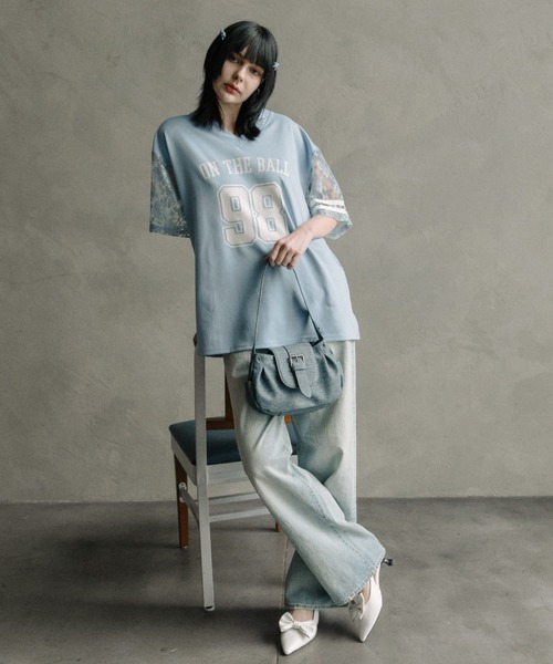 tシャツ わたしはあなたのプリンセスTE レディース FOREVER21 tシャツ 「2025SS」レースナンバリングTシャツ