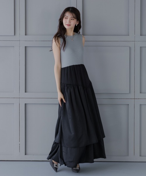 slattgir（スラットジール） ワンピース 高身長 ドッキングニット