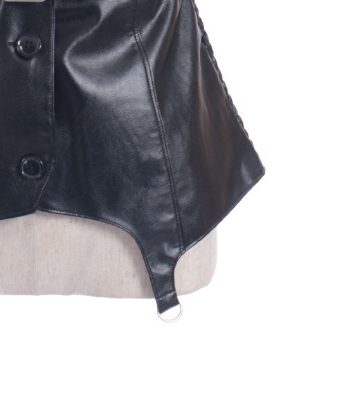 axes femme（アクシーズ ファム） ベスト ジレ 合皮素材ビスチェ