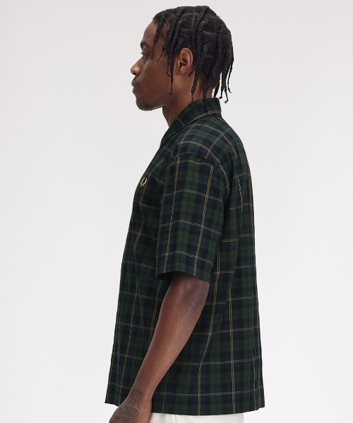 FRED PERRY シャツ Tartan Twill Short Sleeve Shirt／タータン