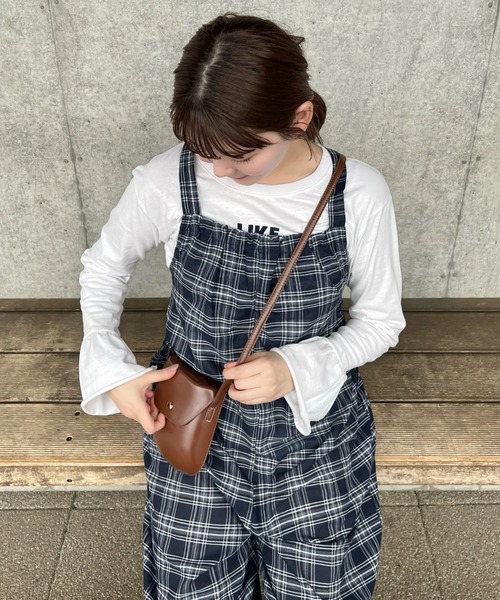 Mejoul サロペット オーバーオール チェック柄 ボリューム サロペット