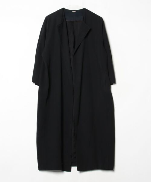 【美品】MUSEミューズ　ドゥーズィエムクラスノーカラーコート黒 美品】MUSEミューズ ドゥーズィエムクラスノーカラーコート黒